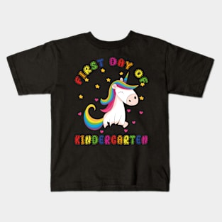 Cutesy Unicorn | First Day Kindergarten Kids T-Shirt